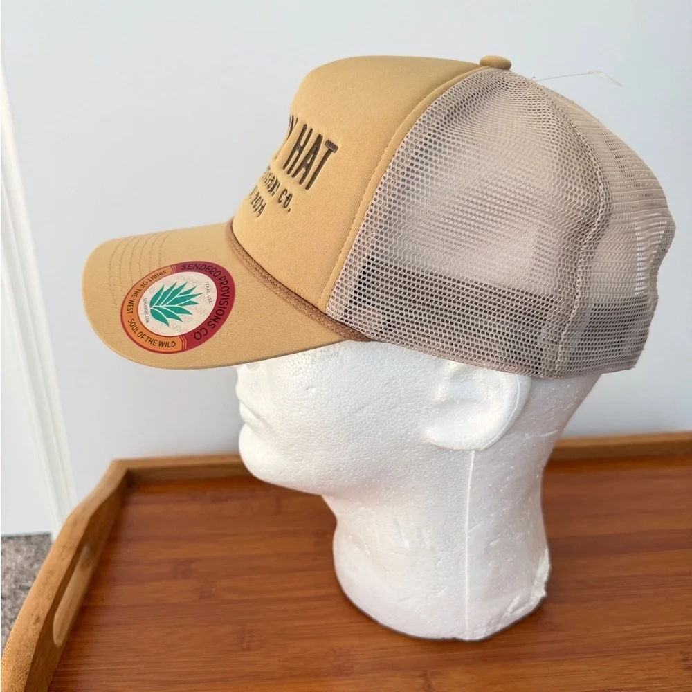Free People Cowboy Trucker Hat by Senderos Provisions Co.Tan/Cream - Picture 10 of 13